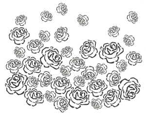 Kristina's Rose Stencil Artwork - From Alabama Studio Sewing + Design